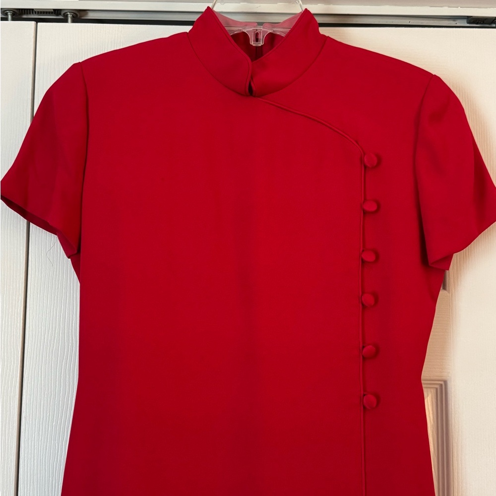 Evan Picone Vibrant Red Evening Dress